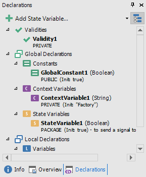 Declaration Explorer makes it easy to perform tasks on declarations.