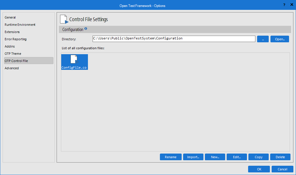 OTP Control File Manager