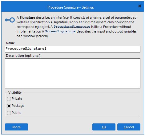 The ProcedureSignature - Settings dialog box contains the ECU Group section