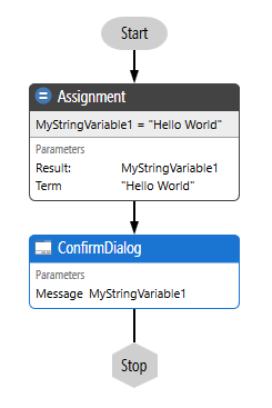 Same 'Hello World' OTX inside a graphical designer