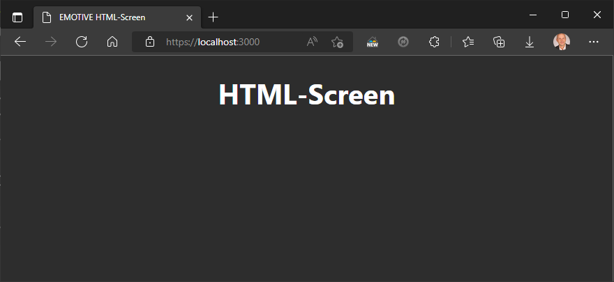 Web server default screen